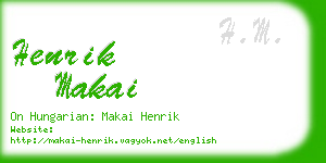 henrik makai business card